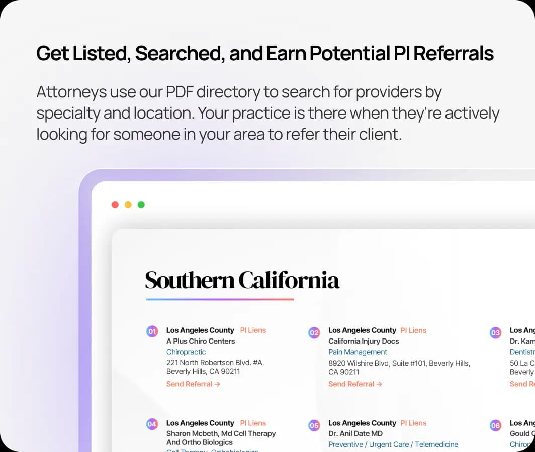 Get listed, searched, and earn referrals